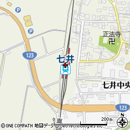 栃木県芳賀郡益子町周辺の地図