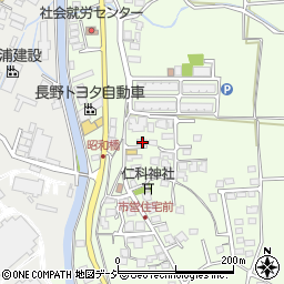 長野県大町市社館ノ内5880-2周辺の地図