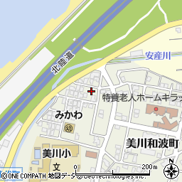 石川県白山市美川和波町北80-2周辺の地図