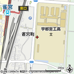 栃木県宇都宮市雀宮町周辺の地図