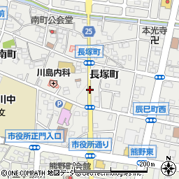 群馬県渋川市渋川長塚町周辺の地図