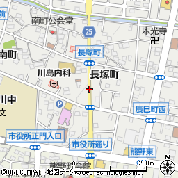 群馬県渋川市渋川（長塚町）周辺の地図