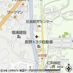 長野県大町市社館ノ内6887-2周辺の地図