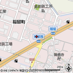 ローソン松任福留店周辺の地図