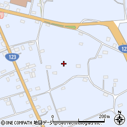 茨城県城里町（東茨城郡）上圷周辺の地図