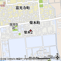 石川県白山市柴木周辺の地図