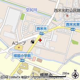 石川県白山市西米光町（チ）周辺の地図