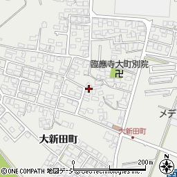 長野県大町市大町（大新田町）周辺の地図