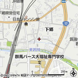 群馬県渋川市渋川下郷周辺の地図