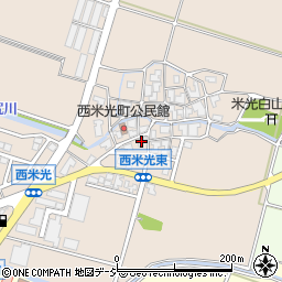 石川県白山市西米光町チ1-1周辺の地図