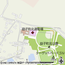 益子町北運動場周辺の地図