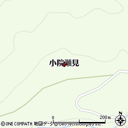 富山県南砺市小院瀬見周辺の地図