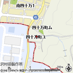 石川県金沢市四十万町ユ周辺の地図