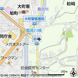 長野県大町市社松崎6730-10周辺の地図