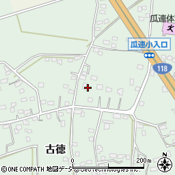 〒319-2105 茨城県那珂市古徳の地図