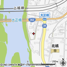 群馬県渋川市北橘町八崎286周辺の地図