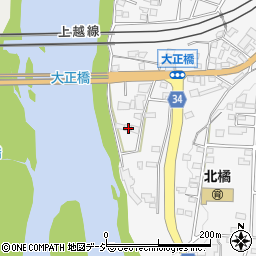 群馬県渋川市北橘町八崎274-1周辺の地図