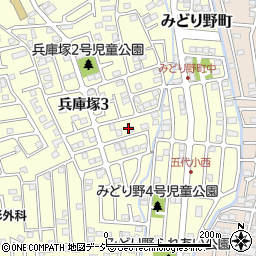 栃木県宇都宮市兵庫塚3丁目31周辺の地図