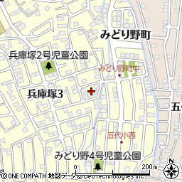 栃木県宇都宮市兵庫塚3丁目25周辺の地図
