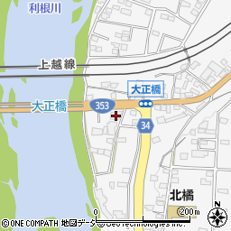 群馬県渋川市北橘町八崎277-4周辺の地図