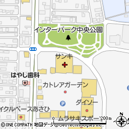 サンキ宇都宮店周辺の地図