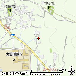 長野県大町市社松崎6601周辺の地図