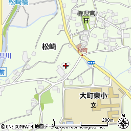 長野県大町市社松崎6567-1周辺の地図