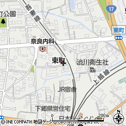 群馬県渋川市渋川東町1997周辺の地図