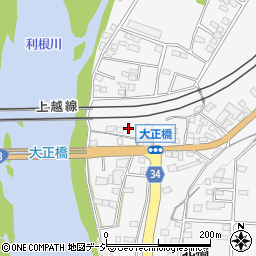 群馬県渋川市北橘町八崎223-18周辺の地図