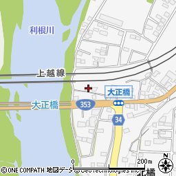 群馬県渋川市北橘町八崎223-2周辺の地図