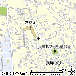 栃木県宇都宮市兵庫塚3丁目周辺の地図