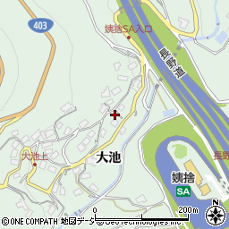 長野県千曲市八幡大池周辺の地図