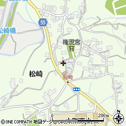 長野県大町市社松崎6515周辺の地図