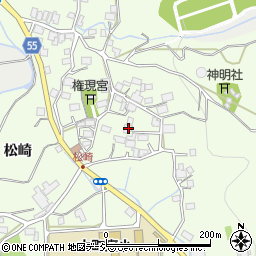 長野県大町市社松崎6521周辺の地図