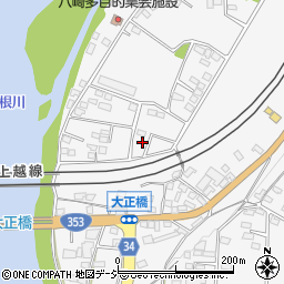 群馬県渋川市北橘町八崎204周辺の地図