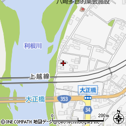 群馬県渋川市北橘町八崎258-2周辺の地図