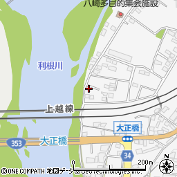 群馬県渋川市北橘町八崎258-3周辺の地図