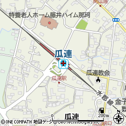 瓜連駅周辺の地図