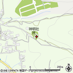 長野県大町市社松崎周辺の地図