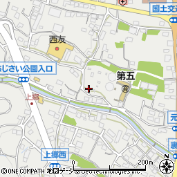 渋川市低区浄水場周辺の地図