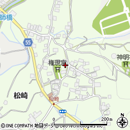 長野県大町市社松崎6457周辺の地図