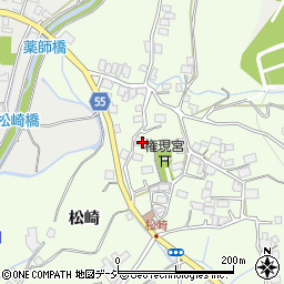 長野県大町市社松崎6455周辺の地図