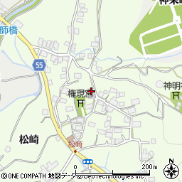 長野県大町市社松崎6453周辺の地図