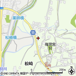 長野県大町市社松崎6444周辺の地図