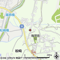 長野県大町市社松崎6446周辺の地図