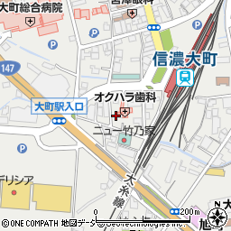 長野県大町市大町仁科町周辺の地図