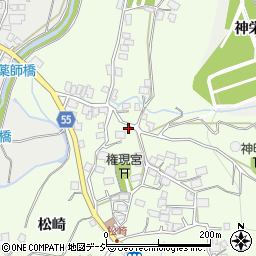 長野県大町市社松崎6439周辺の地図