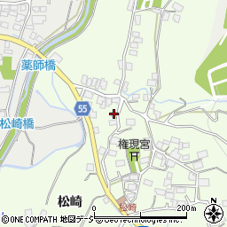 長野県大町市社松崎6440周辺の地図