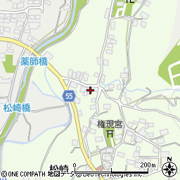 長野県大町市社松崎6436周辺の地図