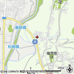 長野県大町市社松崎6432周辺の地図